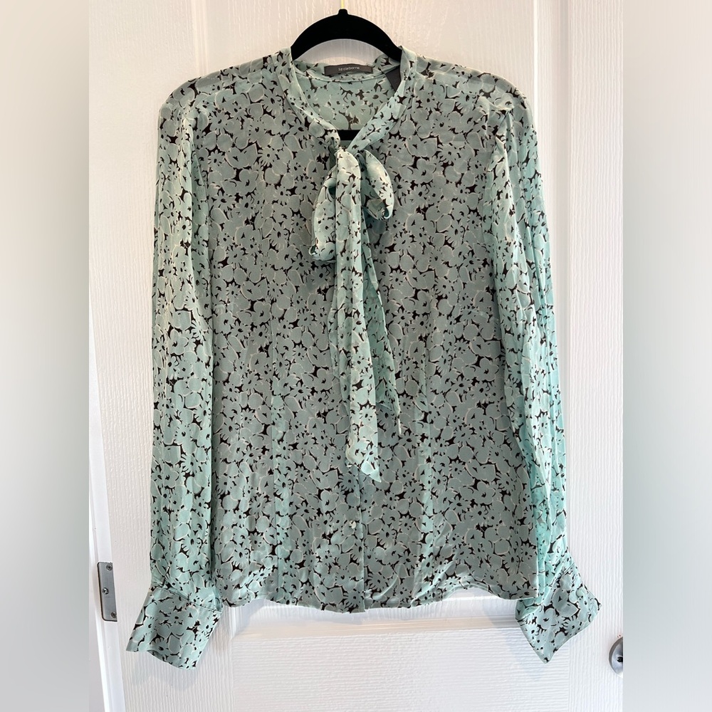 Liz Claiborne 100% Silk Floral Blouse Women’s 16